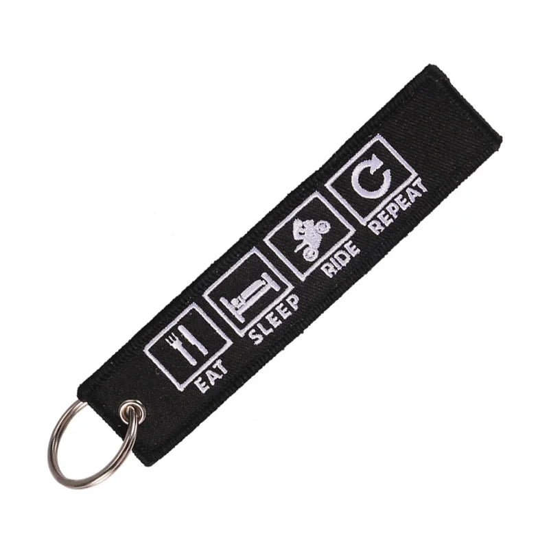 Eat Sleep Ride Repeat - Motorcycle Keychain