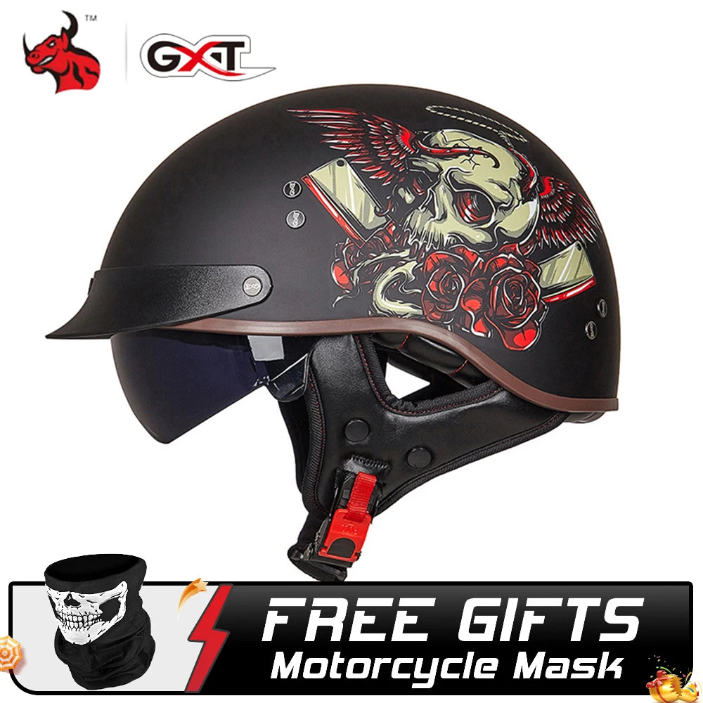 GXT DOT Certified Motorcycle Helmet Motorbike Crash Moto Helmet Casco Moto