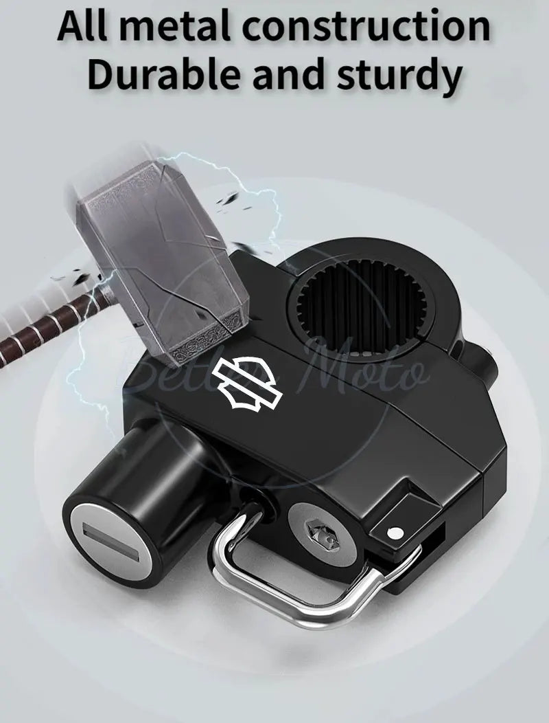 Motorcycle Helmet Lock Anti-theft Security Safety For Handlebar

