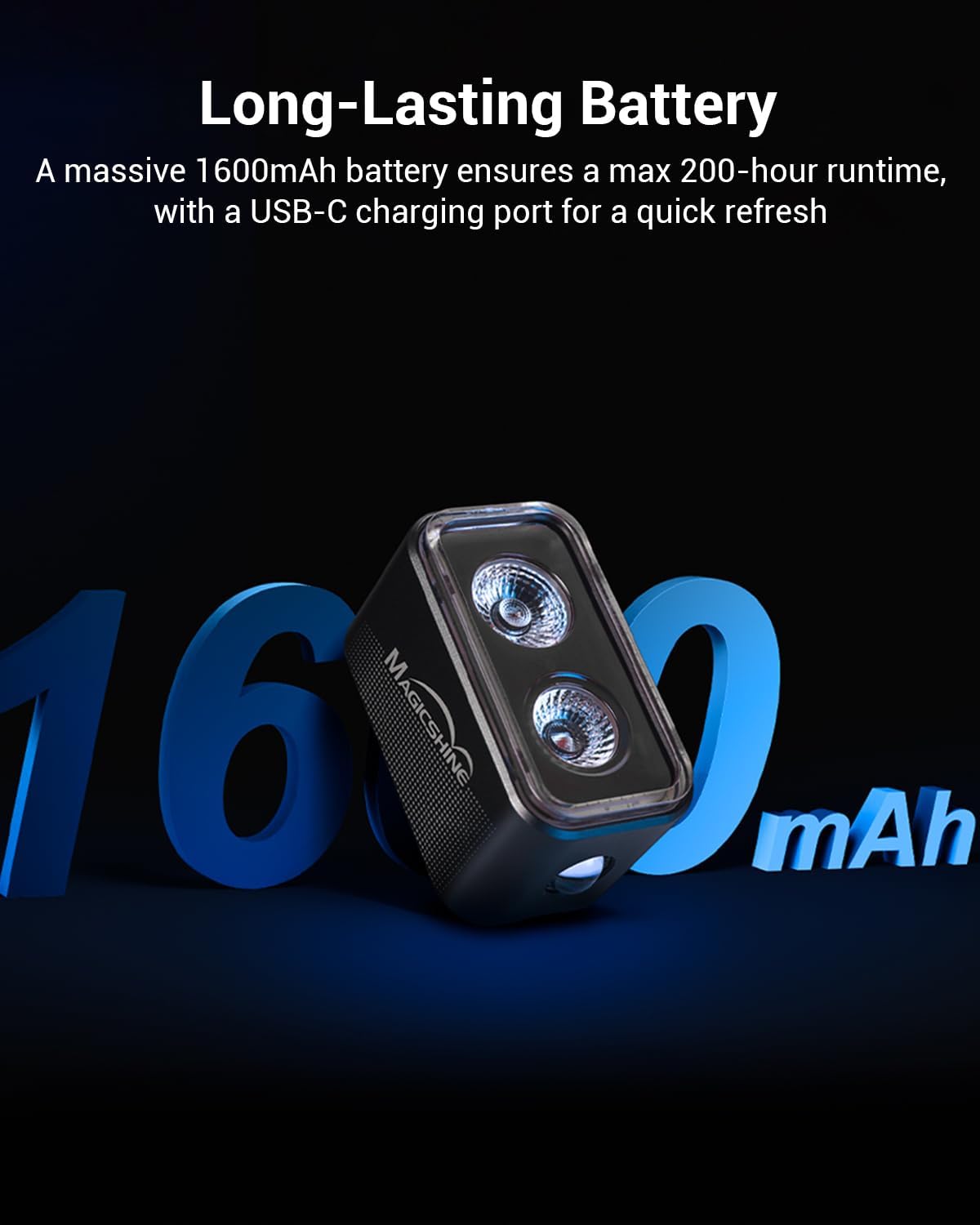 Long Lasting Battery Bike Taillight 300 Lumen Night & Daytime Modes Brake Sensor Waterproof