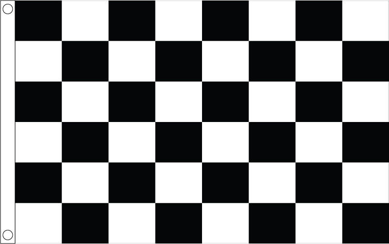 Black and white checkered flag