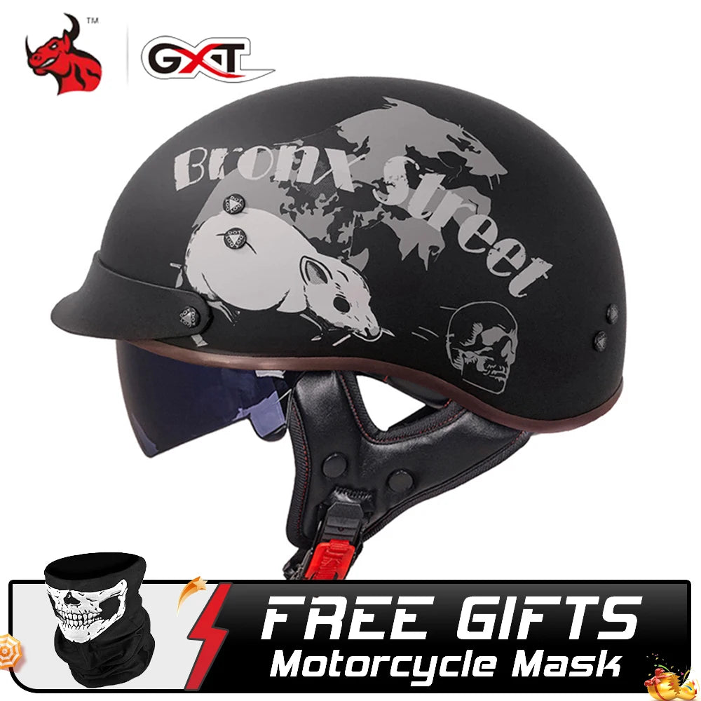 GXT DOT Certified Motorcycle Helmet Motorbike Crash Moto Helmet Casco Moto