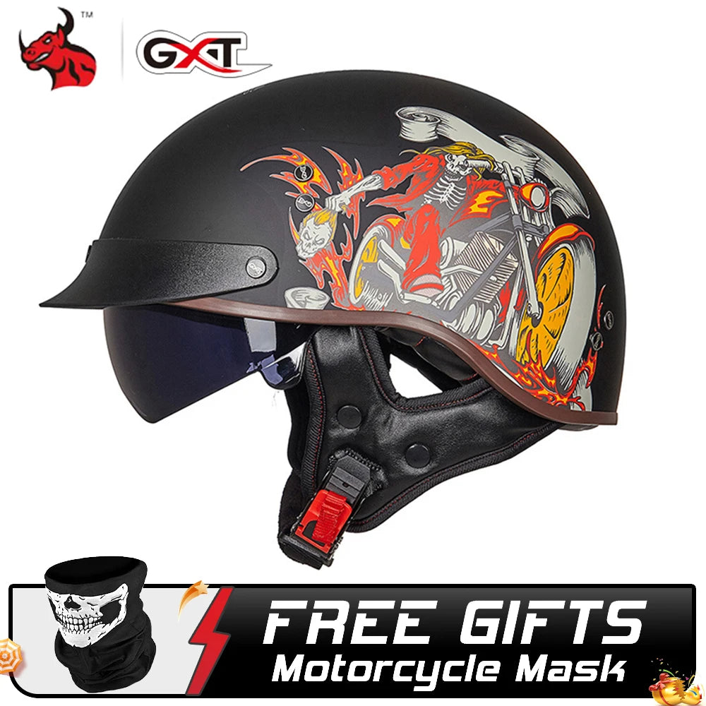 GXT DOT Certified Motorcycle Helmet Motorbike Crash Moto Helmet Casco Moto