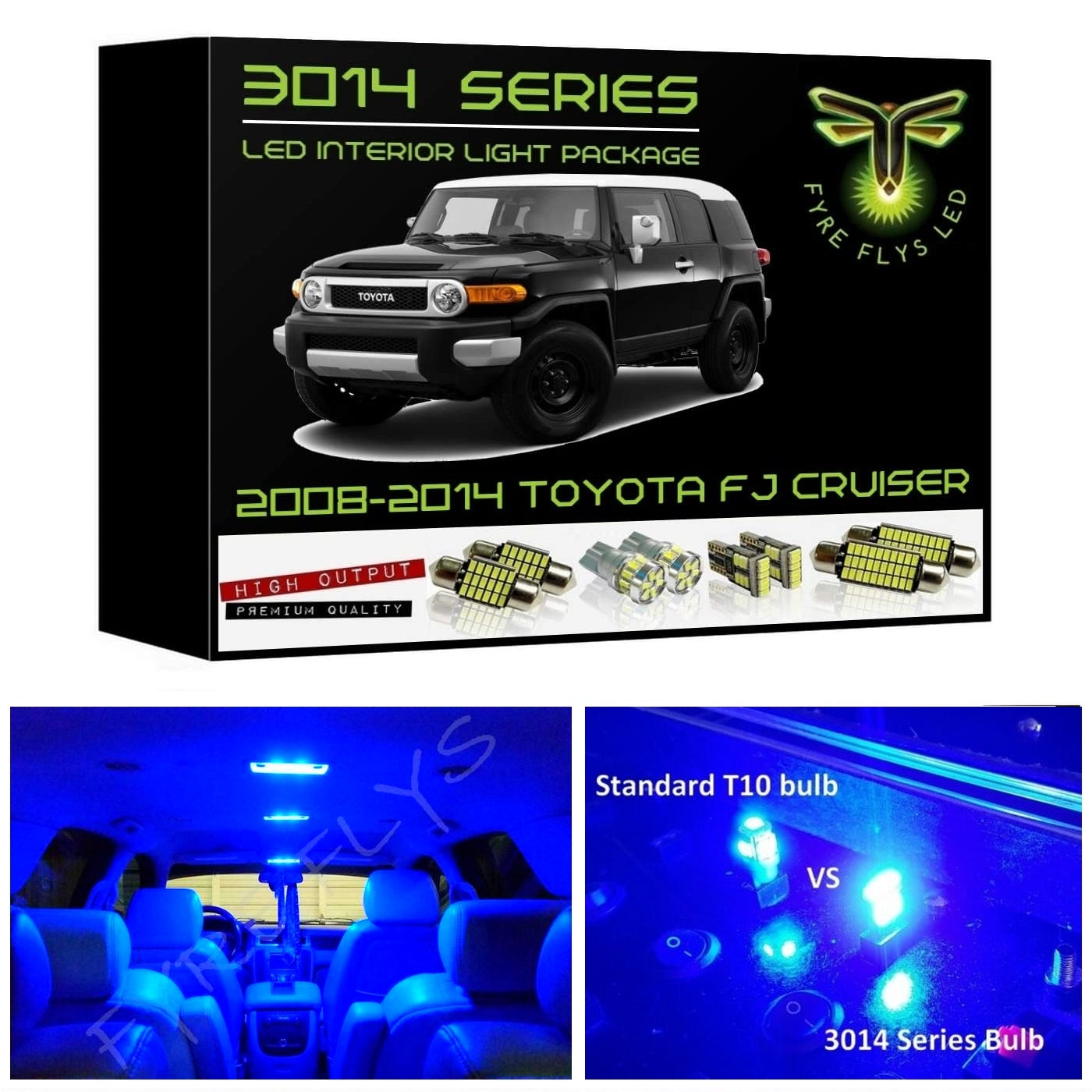 2007-2014 Toyota FJ Cruiser LED interior light kit 3014 Series
