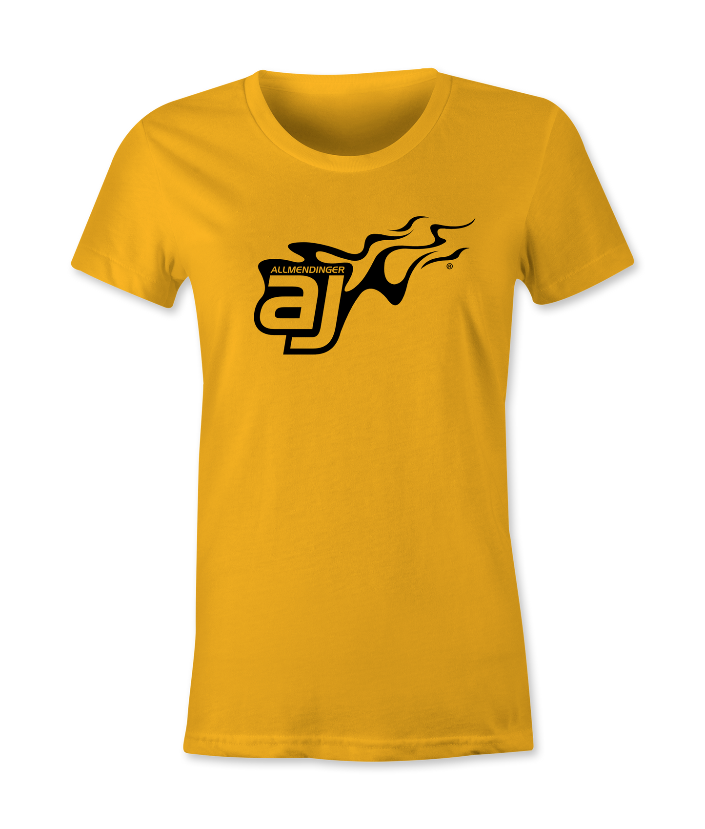 AJ Allmendinger - Women's Basic Tee Black Flame Logo
