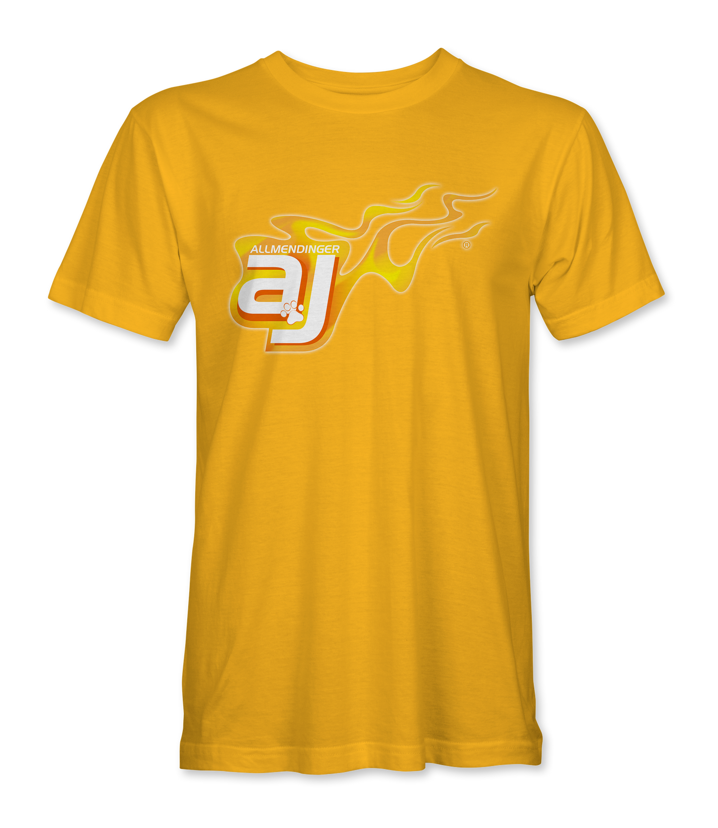 AJ Allmendinger - Basic Tee Orange Flame Logo
