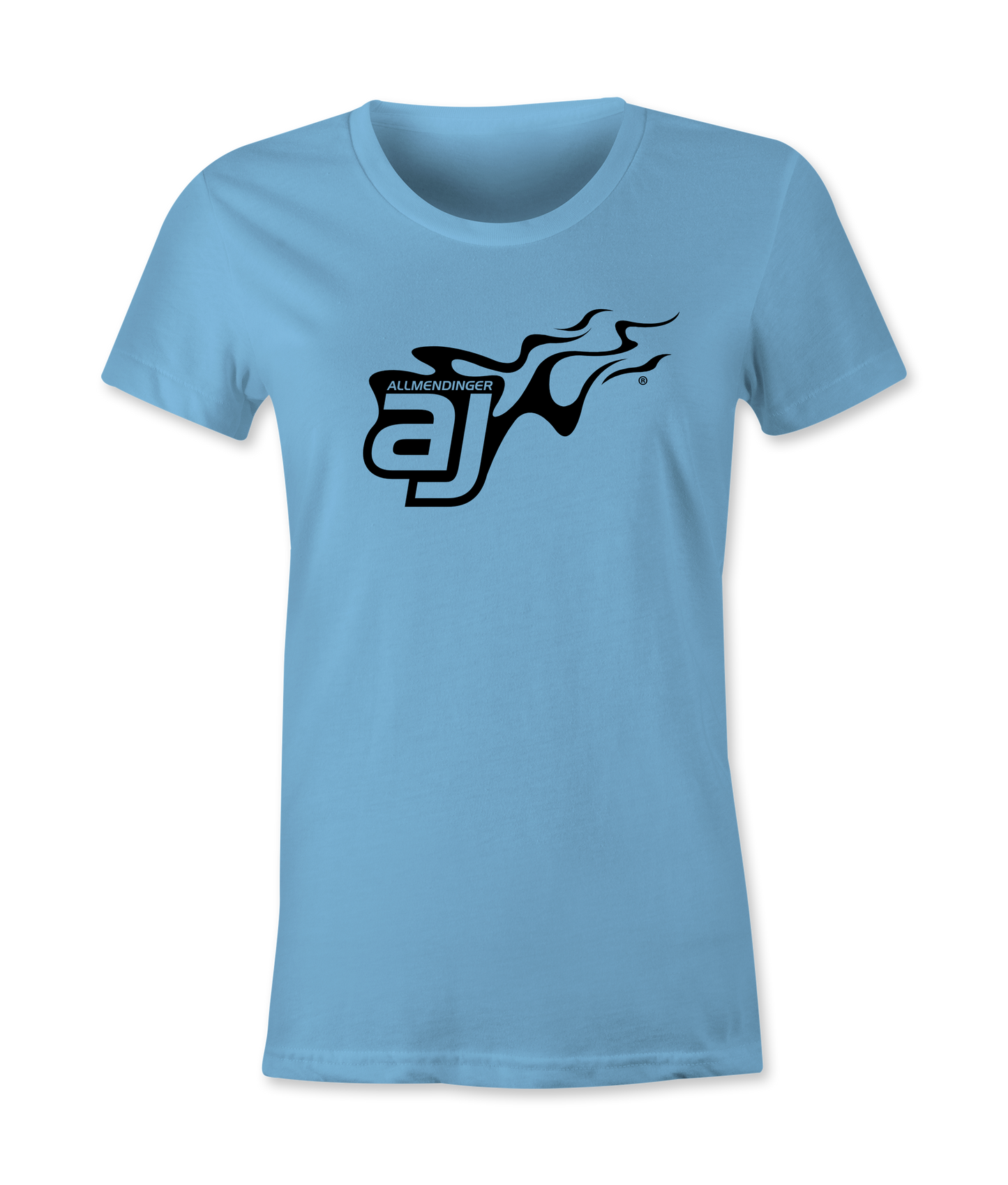 AJ Allmendinger - Women's Basic Tee Black Flame Logo