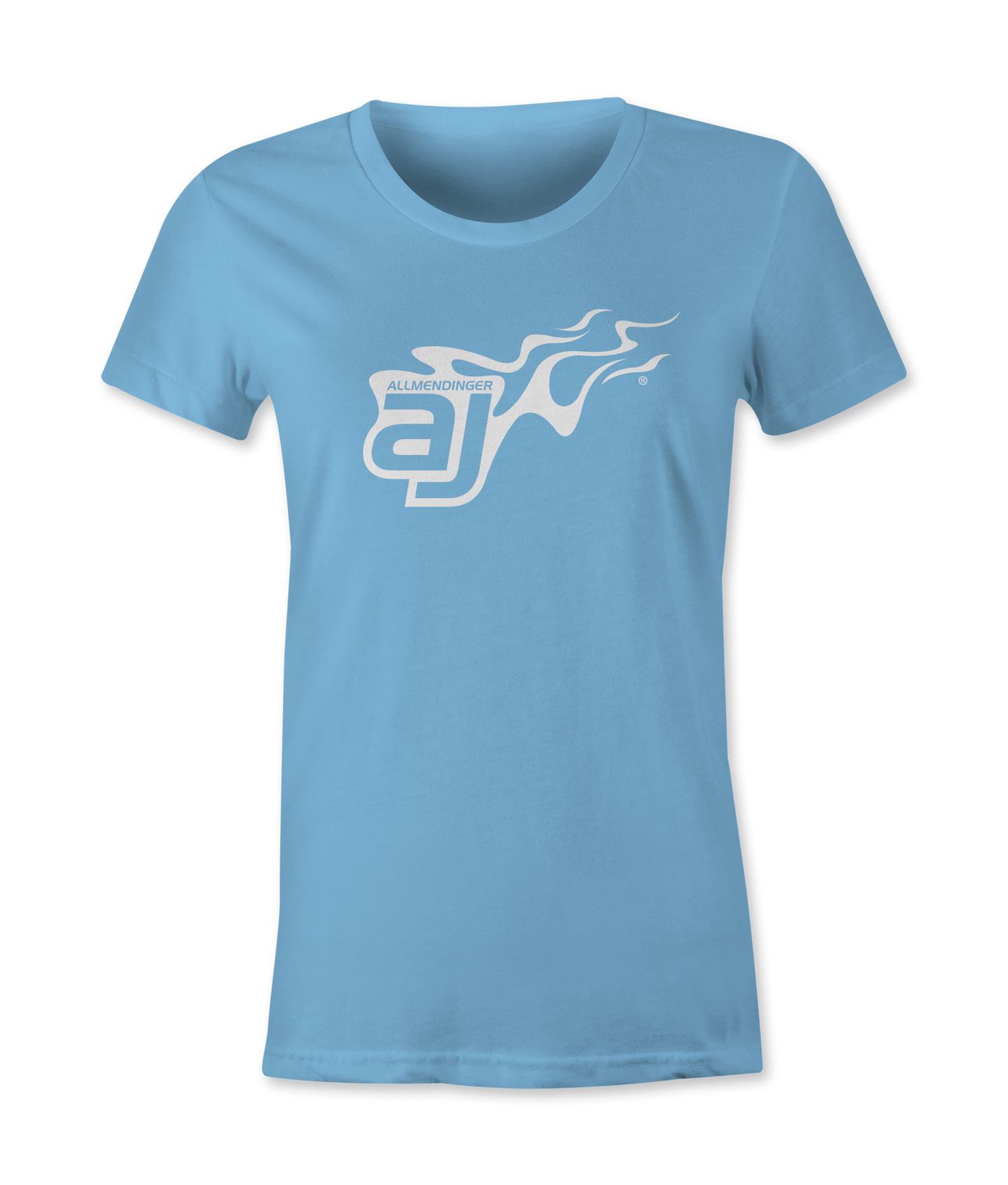 AJ Allmendinger - Women's Basic Tee White Flame Logo