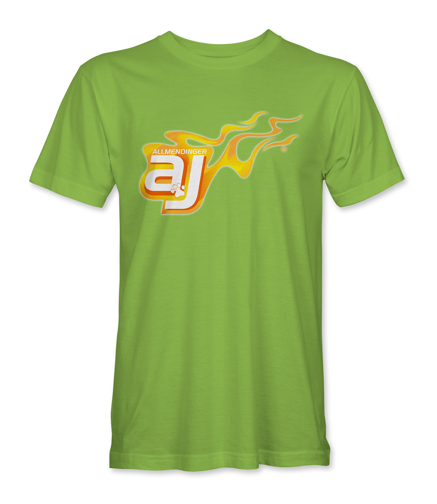 AJ Allmendinger - Basic Tee Orange Flame Logo