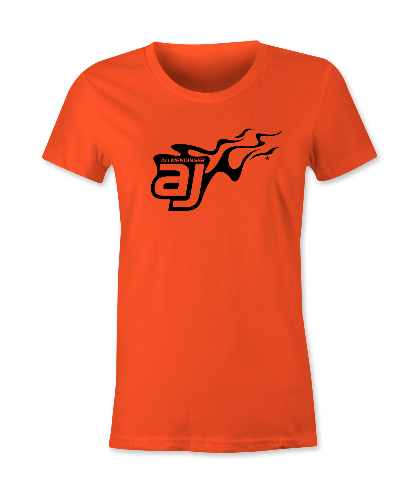 AJ Allmendinger - Women's Basic Tee Black Flame Logo