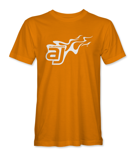 AJ Allmendinger - Basic Tee White Flame Logo