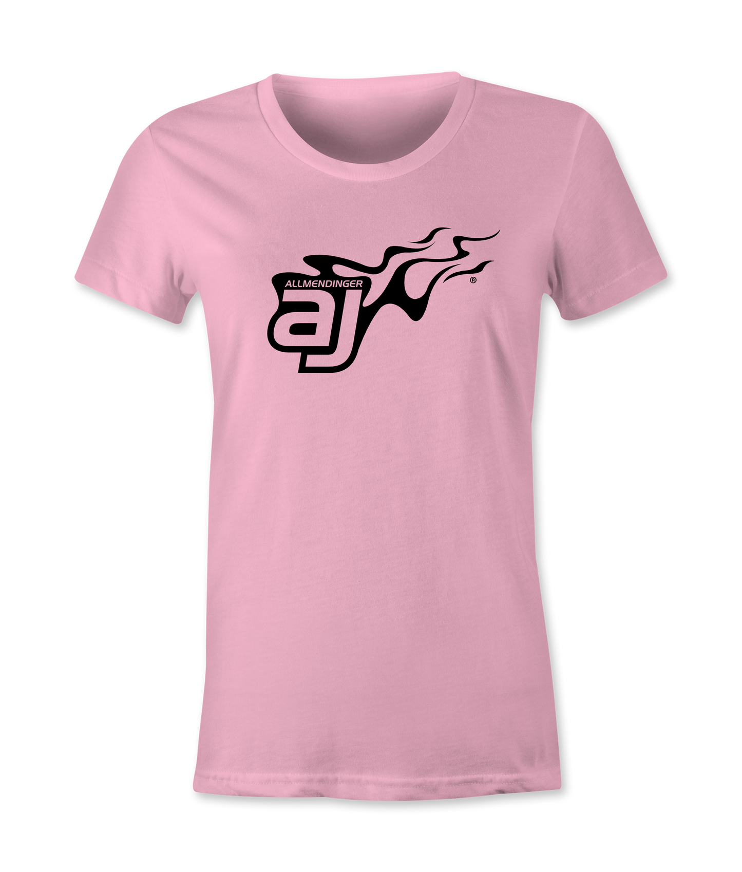 AJ Allmendinger - Women's Basic Tee Black Flame Logo