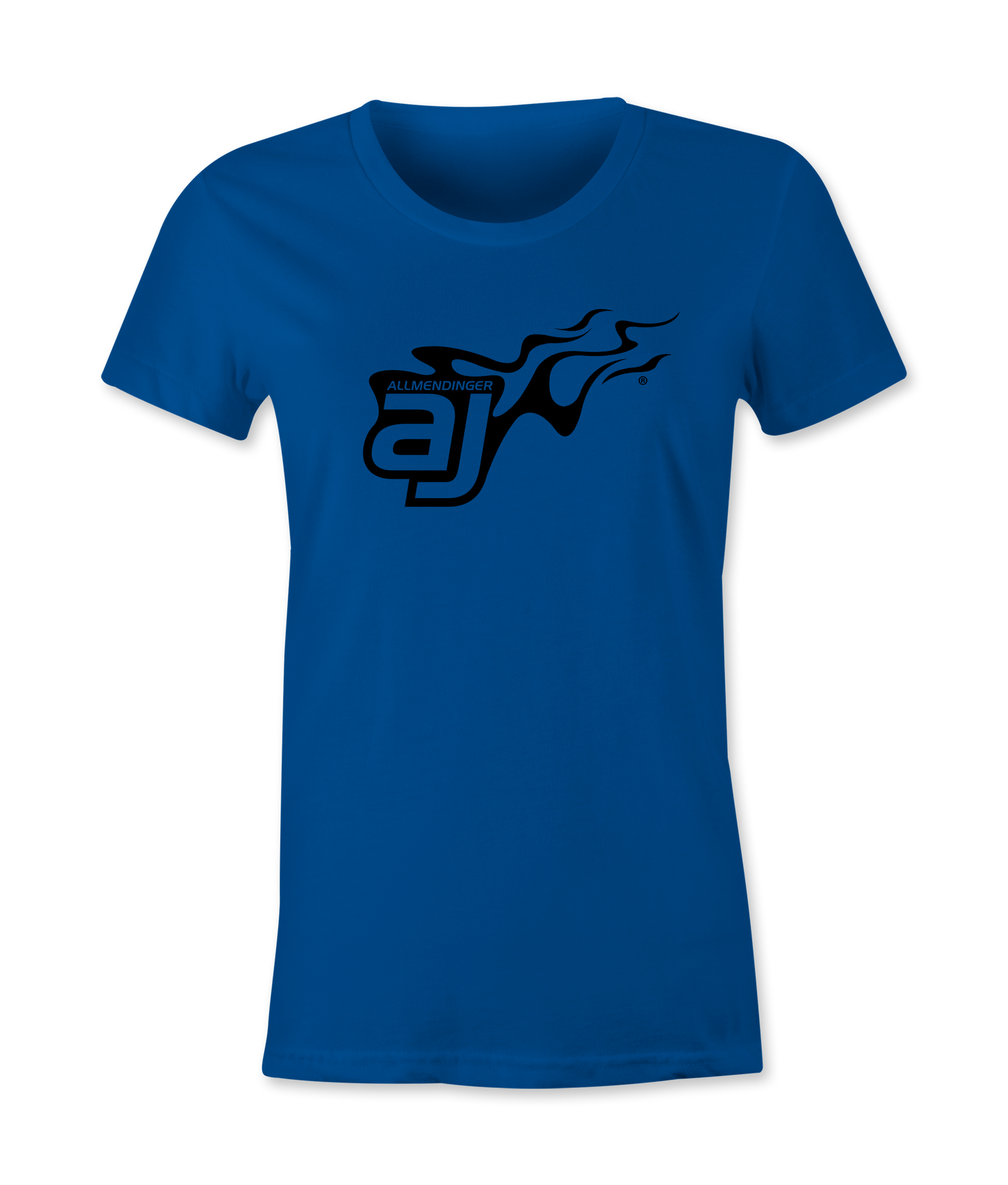 AJ Allmendinger - Women's Basic Tee Black Flame Logo