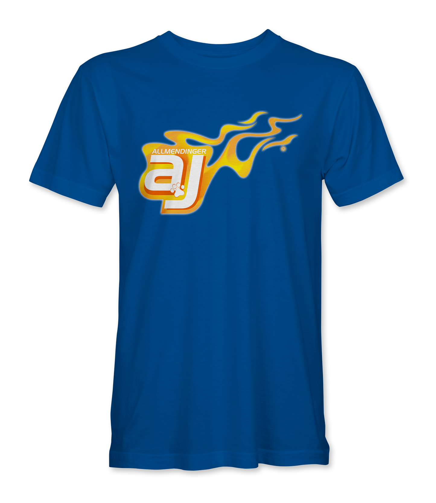 AJ Allmendinger - Basic Tee Orange Flame Logo