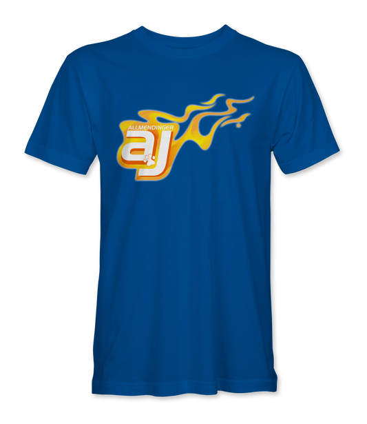 AJ Allmendinger - Basic Tee Orange Flame Logo