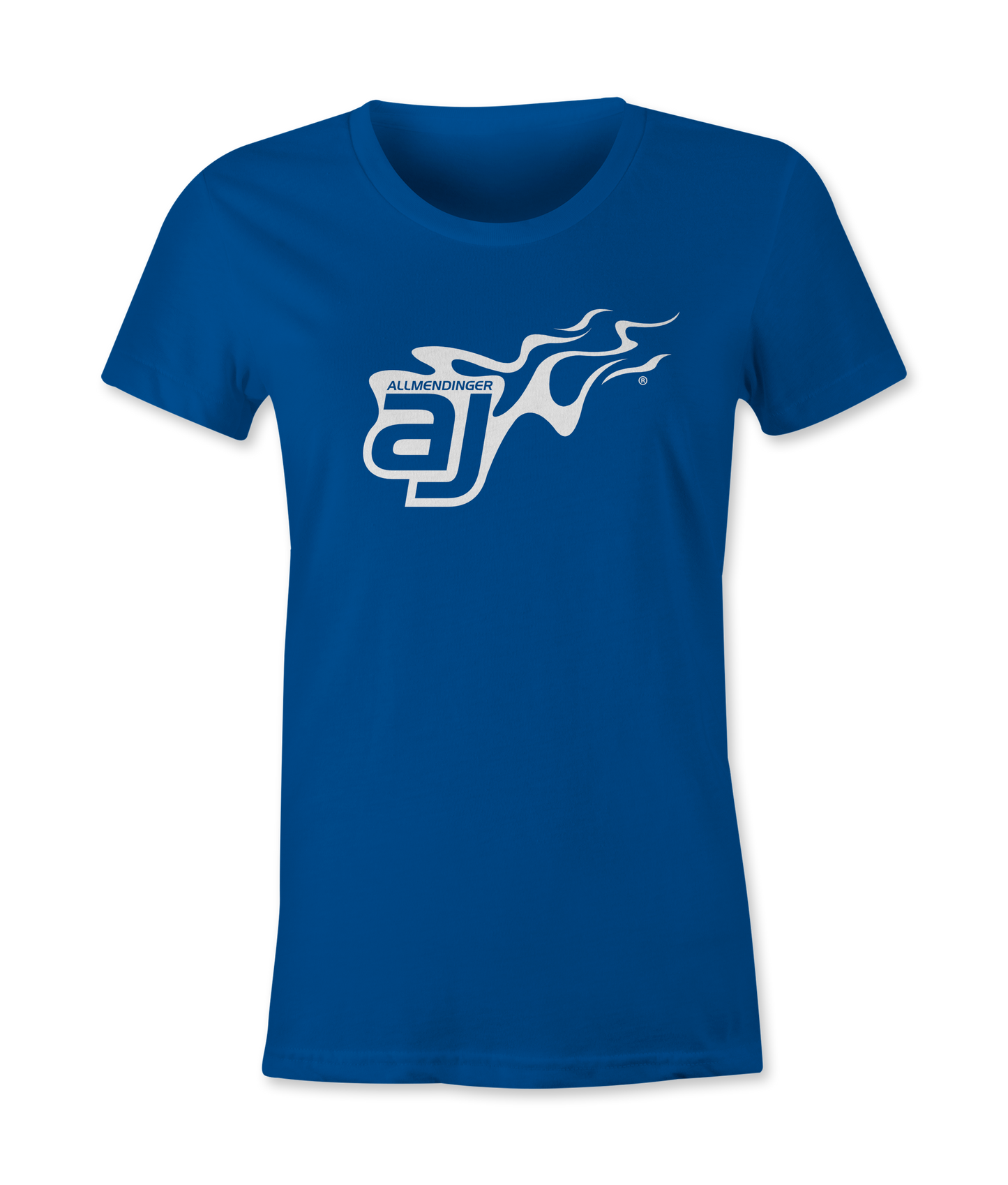 AJ Allmendinger - Women's Basic Tee White Flame Logo