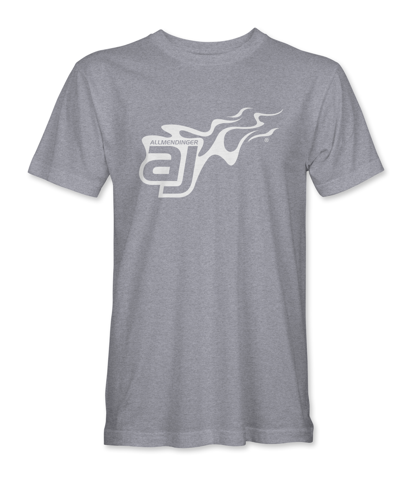 AJ Allmendinger - Basic Tee White Flame Logo