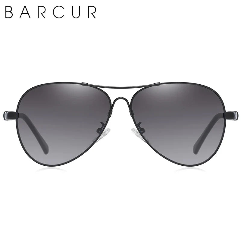 BARCUR Polarized Pilot Sunglasses for Men – Stylish Anti Blue Light UV400 Protection Gradient Mirror Lens Stainless Steel Trendy Frame – Fashion Aviator Sun Glasses for Men Ideal for Driving Travel Summer & Outdoor Activities