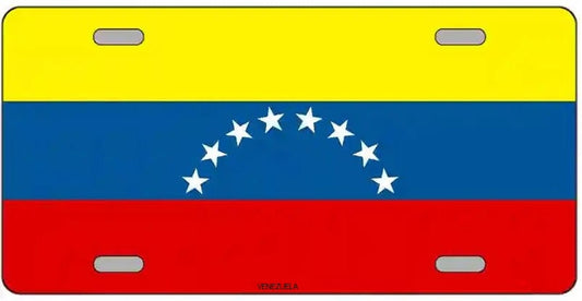 Venezuelan Flag Metal Novelty License Plate