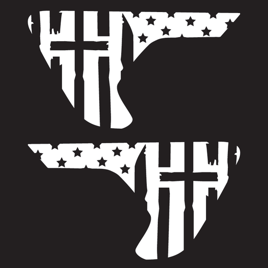 One Nation Cross Vent Decals Cross with flag