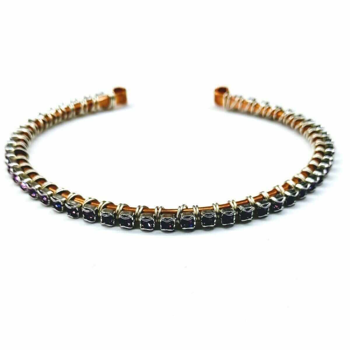 Necklace with gemstones on a white background