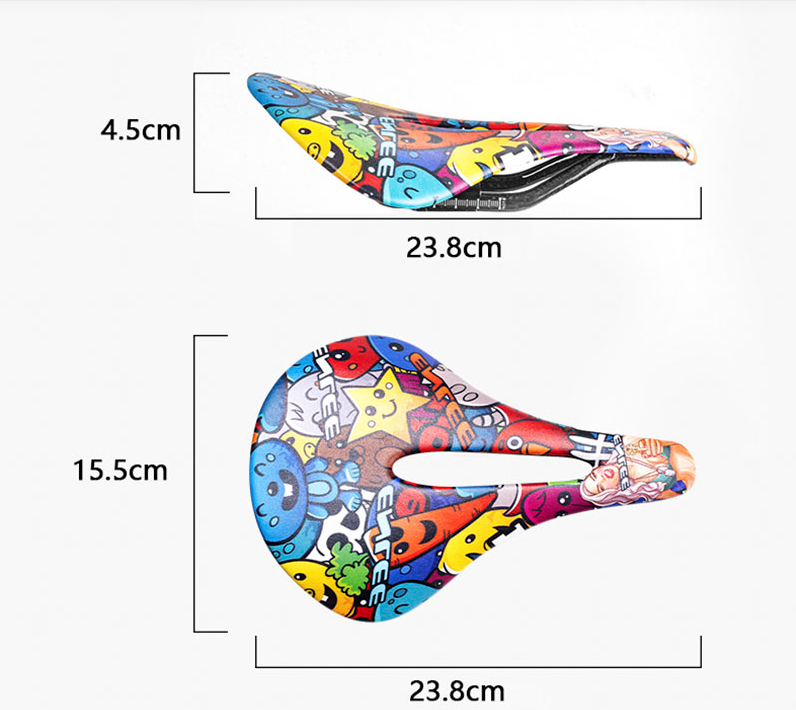 Dimensions Carbon Fiber Bike Saddle Shock Absorbing Saddle Seats