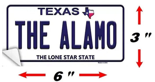 Size Alamo Texas Novelty Sticker Decal