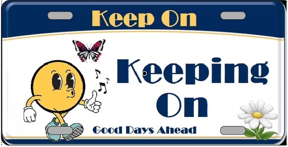 Keep On Keeping On Vanity License Plate Style Sign