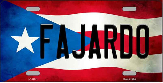 Fajardo Puerto Rico Flag Novelty License Plate