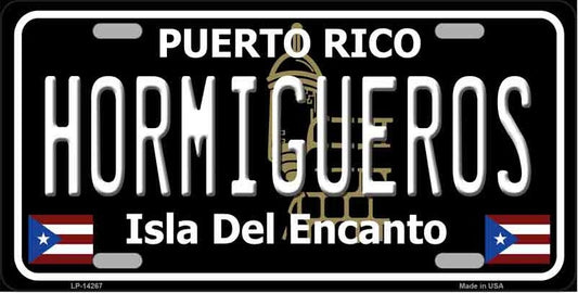 Hormigueros Puerto Rico Black License Plate