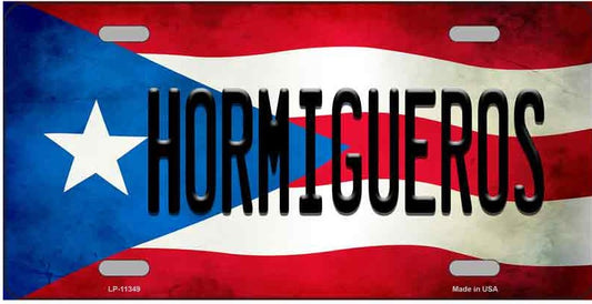 Hormigueros Puerto Rico Flag License Plate