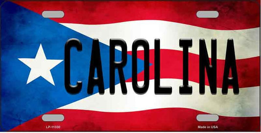 Carolina Puerto Rico Flag License Plate