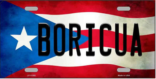 Boricua Puerto Rico Flag License Plate 
