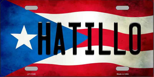 Hatillo Puerto Rico Flag License Plate Style Sign