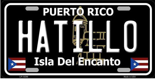 Hatillo Puerto Rico Black License Plate