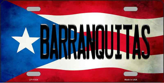 Barranquitas Puerto Rico Flag License Plate 