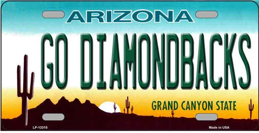 Go Diamondbacks Novelty Arizona License Plate