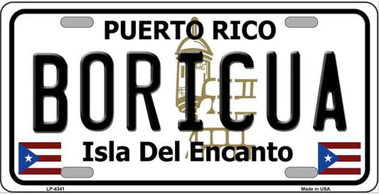 Boricua Puerto Rico Metal License Plate Style Sign