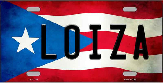 Loiza Puerto Rico Flag Novelty License Plate