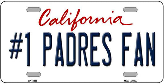 #1 Padres Fan License Plate