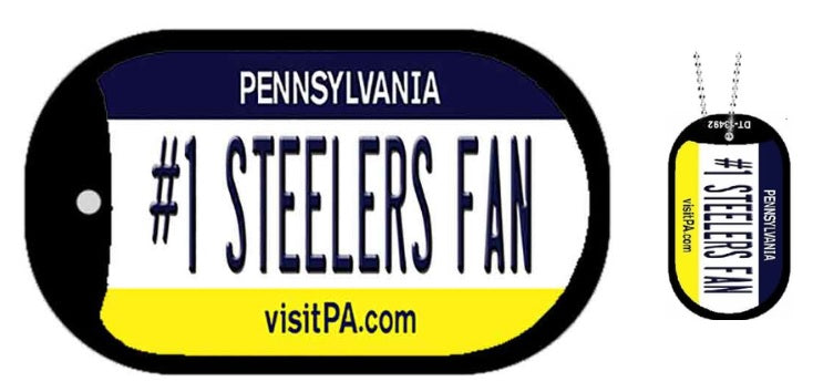 Number One Steelers Fan Souvenir Dog Tags