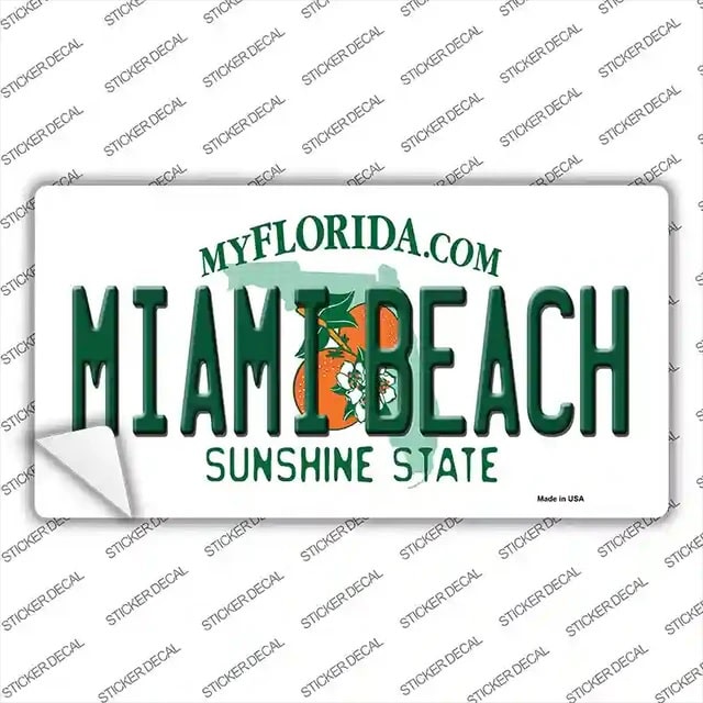 Miami Beach Florida Novelty Sticker Decal