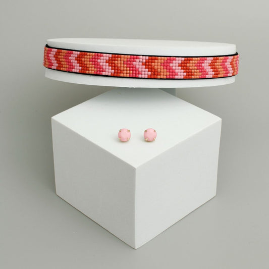 Pink Beads Acrylic Choker