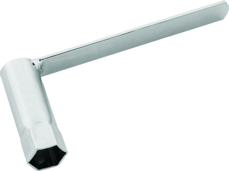 Metal wrench on a white background