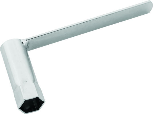 Metal wrench on a white background