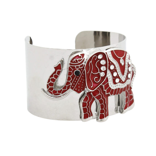 Bracelet DST Red Elephant Tribal Cuff for Women