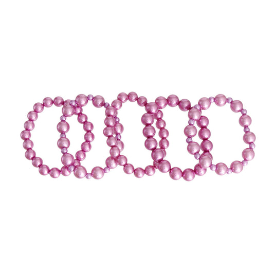 Purple Pearl Bracelets 5 Pcs