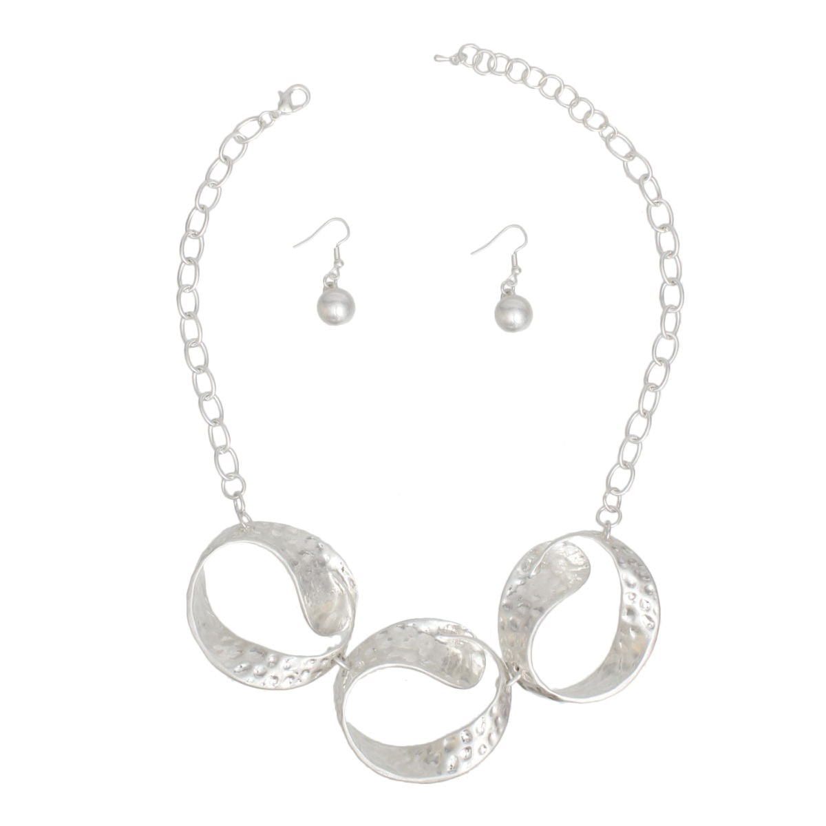 Chain Matte Silver Chunky Chain Modern Necklace