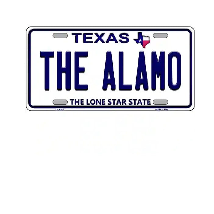 Alamo Texas License Plate Tag
