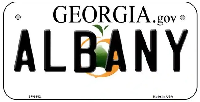 Albany Georgia Bicycle License Plate